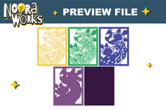 Peacock Mardi Gras 3D Shadowbox SVG Product Image 2