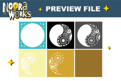 3D Mandala Yin Yang Shadow Box SVG Product Image 2