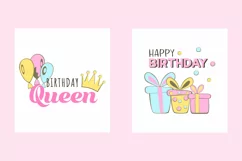 Birthday Card PNG. Greeting Cards. Happy Birthday Clipart Product Image 3