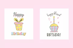 Birthday Card PNG. Greeting Cards. Happy Birthday Clipart Product Image 4
