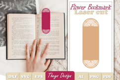 Flower Bookmark Papercut svg | Bookmark laser cut Bundle Product Image 19