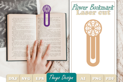 20 Design Flower Bookmark Papercut svg | Bookmark laser cut Product Image 8