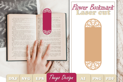 Flower Bookmark Papercut svg | Bookmark laser cut Bundle Product Image 8
