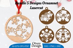 Christmas Gnome Ornament Lasercut BUNDLE Product Image 6