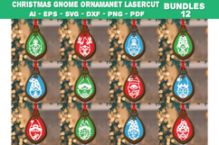 Christmas Gnome Ornament Laser Cut BUNDLES 12 DESIGNS Product Image 1