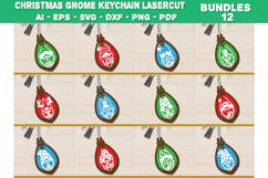 Christmas Gnome Keychain Lasercut BUNDLES 12 DESIGNS Product Image 1