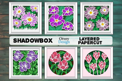 3D Shadow Box Floral Layered Papercut BUNDLES Product Image 1
