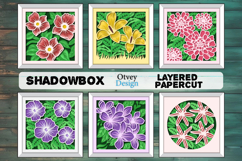 3D Shadow Box Floral Layered Papercut BUNDLES Product Image 1