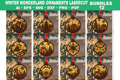 Winter Wonderland Ornaments Lasercut BUNDLES 12 DESIGNS Product Image 1
