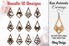 Keychain Sea Animals Lasercut SVG Bundle 12 Designs Product Image 1