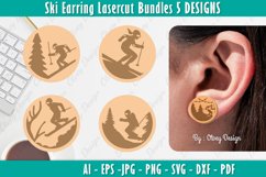 Ski Scene Earrings Lasercut BUNDLE Product Image 1
