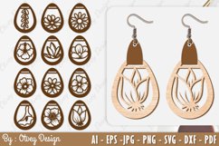 Flowers Earrings Laser Cut Product Image 1