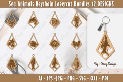 Keychain Sea Animals Lasercut SVG Product Image 1
