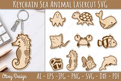 Keychain Sea Animal Lasercut SVG Product Image 1