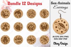 Keychain Sea Animals Lasercut SVG Bundle 12 Designs Product Image 1