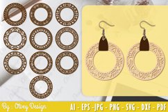 Mandala Earring Lasercut Product Image 1