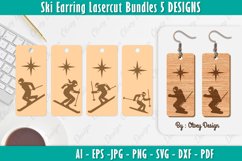 Ski Scene Earrings Lasercut BUNDLE Product Image 1
