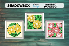 3D Shadow Box Floral Layered Papercut BUNDLES Product Image 1