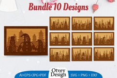 Christmas Snowman Layered Lasercut BUNDLE 10 DESIGNS Product Image 1