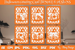 Greeting Card Halloween Pumkin Scene SVG BUNDLES Product Image 1