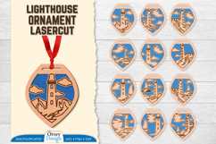 Lighthouse Ornament Lasercut BUNDLES Product Image 1
