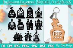 Halloween Keychain Lasercut | Halloween Jewelry Template Product Image 1