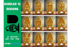 Gnome Christmas Tealight Candle Holder Lasercut BUNDLES Product Image 1