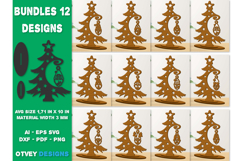 Christmas Tree with Ornament Gnome BUNDLES Product Image 1