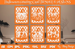 Greeting Card Halloween Pumkin Scene SVG BUNDLES Product Image 1