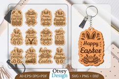 Happy Easter Keychain Lasercut BUNDLES 12 DESIGNS Product Image 1
