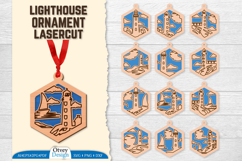 Lighthouse Ornament Lasercut BUNDLES Product Image 1