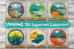 Camping Decorations 3D Layered Lasercut BUNDLES Product Image 1