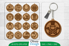 Keychain St Patrick&#039;s Day Lasercut BUNDLES Product Image 1