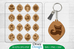 Keychain St Patrick&#039;s Day Lasercut BUNDLES Product Image 1