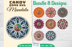 Mandala Candy Dome SVG | Candy Holder SVG BUNDLES Product Image 1