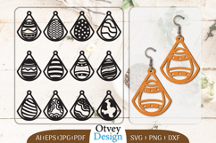 Happy Easter Egg Earrring Lasercut BUNDLE 12 DESIGNS Product Image 1