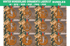 Winter Wonderland Ornaments Lasercut BUNDLES 12 DESIGNS Product Image 1