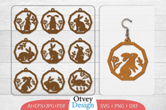 Earring Rabbit Lasercut | Happy Easter Lasercut BUNDLES 12 Product Image 10