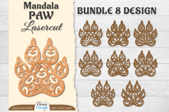 Paw Mandala Lasercut BUNDLES Product Image 1