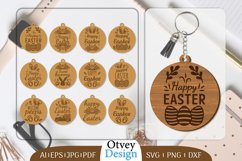 Happy Easter Keychain Lasercut BUNDLES 12 DESIGNS Product Image 1