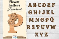 Flower Letters Alphabet Laser Cut File BUNDLES Product Image 1