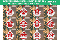 Gnome Ornaments for Holiday Lasercut BUNDLES 12 Designs Product Image 1