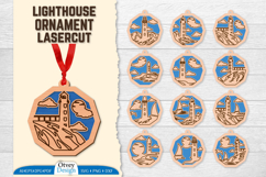 Lighthouse Ornament Lasercut BUNDLES Product Image 1