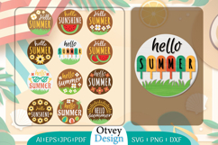 Summer Welcome Sign Lasercut | Summer Round Door Hanger Product Image 1