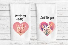 Kitchen Dish Towel Bundle PNG. Valentines Day Towel PNG Product Image 6