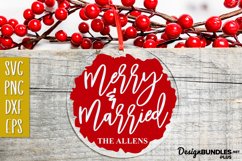 Merry & Married, Christmas Quote Svg, Christmas Svg Files Product Image 1