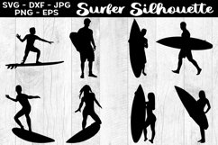 Surfer Silhouettes Surfer SVG EPS PNG Product Image 1