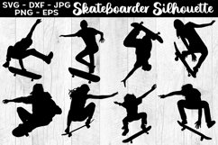 Skateboarder Silhouettes Skateboarder SVG EPS PNG Product Image 1