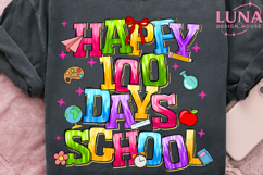 Happy 100 Days of School Png, 100 Days of School Png Product Image 1