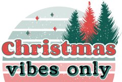 Christmas Vibes PNG. Retro Christmas Sublimation PNG. Product Image 4
